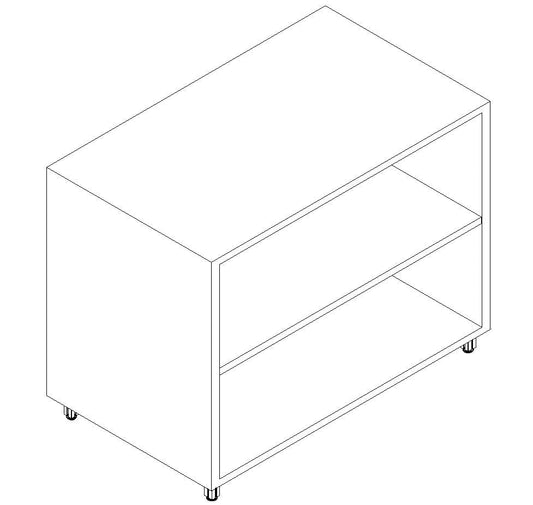 Qi Storage 1" sq. leg, Open,