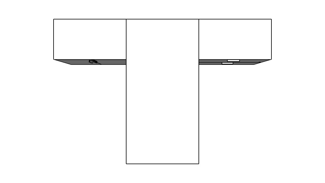 QIT005 - Qi Desk Suite - Disc Base with Lateral, Storage and Modesty