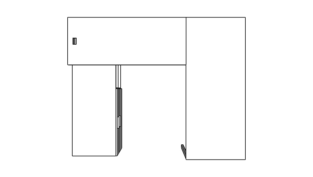 QITU003 - Qi Desk U-Suite - U Leg Desk with Return and Credenza