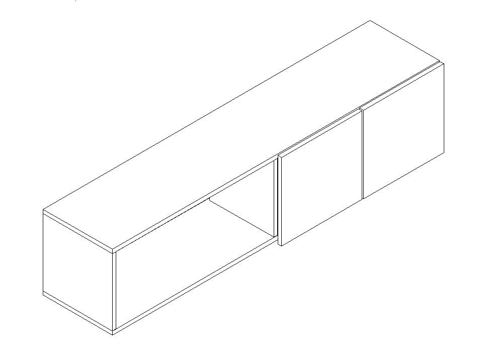 Qi Wall Bin, Half Cupboard door (1), Half open