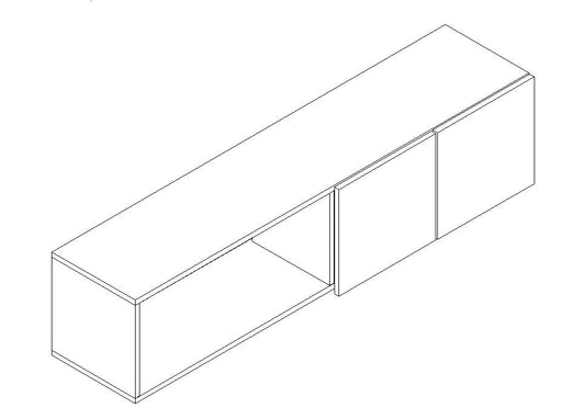 Qi Wall Bin, Half Cupboard door (1), Half open