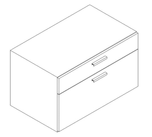 Qi Lateral Box/File, Lock 24W x 20D x 21H, levellers