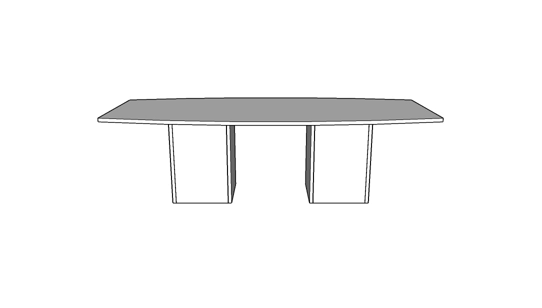 Treo Boat Conference Table with Cube Base