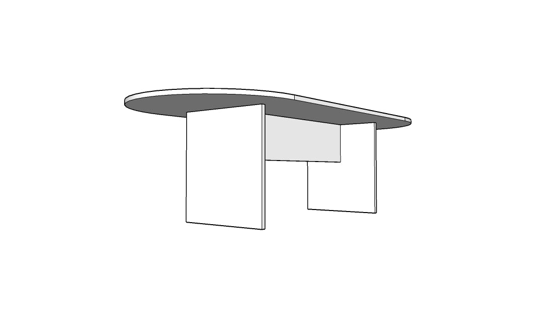 Treo Ractreack Conference Table with Single Panel Base