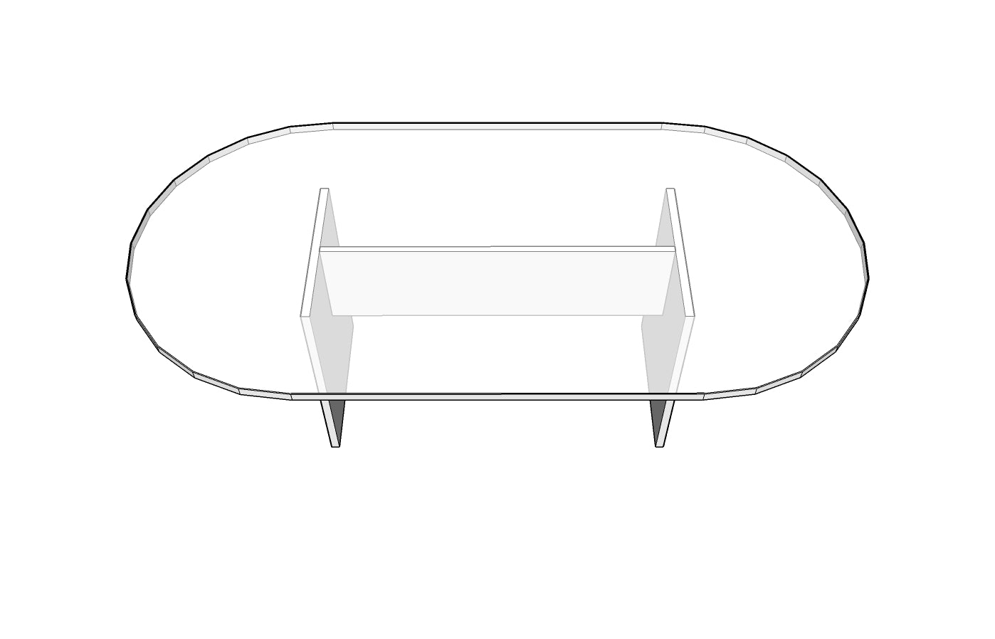 Treo Ractreack Conference Table with Single Panel Base