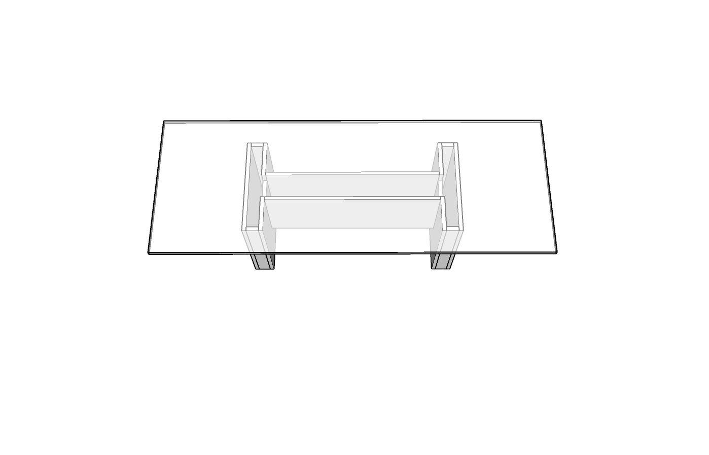 Treo Rectangular Conference Table with Sandwich Base