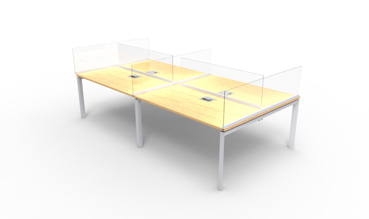 Edge Benching Typical, 4 Pack, Centre Screen and Side Screens (WT-ED-A2-4PB-UCS)
