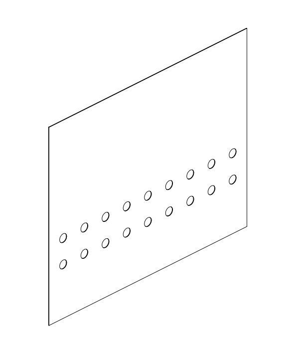 Perforated Metal Divider, Post & Beam