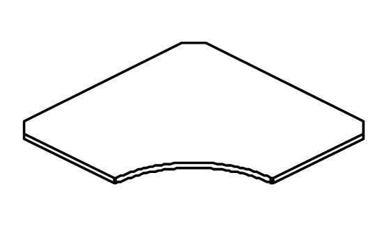 Corner Worksurface with Curve