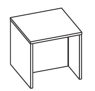Treo, Square End Coffee Table w/ Full Base