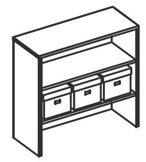 Treo, 2-High Bankers Box Storage