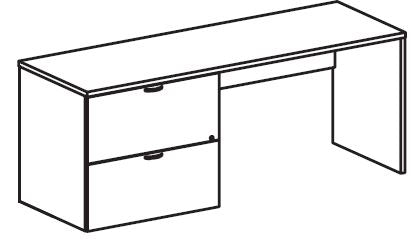 Treo, Knee Space Credenza (Part Mod) w/ Lat File