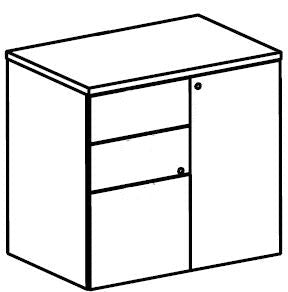 Treo, Freestanding Storage Multifile (w/ door)