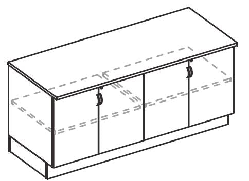 Mail Sorter Base Cabinet, Std Ht. (Cupboard)