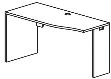 Treo, Rt Curved Top, Wall Acc. Mod, 1 rec/1 full leg Jn