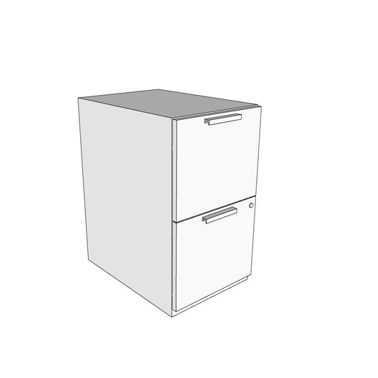 QS-Treo, Floor Pedestal, File/File, w/ Lock, Worksurface Supporting