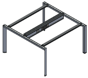 Edge, Triple Frame Desk, Powered Cir 1111