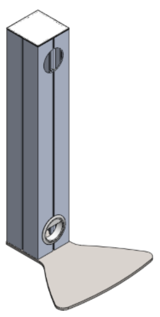 22"H Fence Post with Plate
