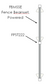 22"H Fence Post with Plate