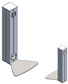 22"H Fence Post with Plate