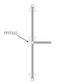 22"H Fence Post with Plate