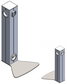 22"H Fence Post with Plate