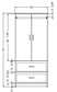 Modern Series - Wardrobe Upper 2 Doors, 2 Drawers and Coat Rod, 32" Wide