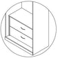 Modern Series - Wardrobe Full Doors - 2 Inside Drawers 36" Wide