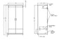 Modern Series - Wardrobe Full Doors with Shelf and Coat Rod - 36" Wide