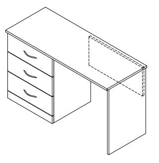 Modern Series - Desk with 3 Drawers