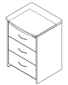 Scandinavian Series - Cabinet Bedside 3 Drawer with Pull-Out Shelf