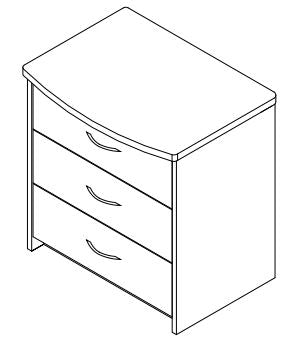 Scandinavian Series - Dresser 3 Drawer