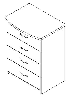 Scandinavian Series - Dresser 4 Drawer