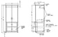 Scandinavian Series - Wardrobe Full Doors with 2 Inside Drawers, 32" W