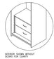 Scandinavian Series - Wardrobe Full Doors with 2 Inside Drawers, 32" W