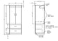 Scandinavian Series - Wardrobe Upper 2 Doors and 2 Drawers, 32"W