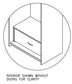 Scandinavian Series - Wardrobe Full Doors with 1 Inside Drawer 36" W