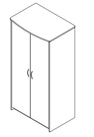 Scandinavian Series - Wardrobe Full Doors with 1 Inside Drawer 36" W