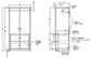 Scandinavian Series - Wardrobe Full Doors with 2 Inside Drawers, 36W