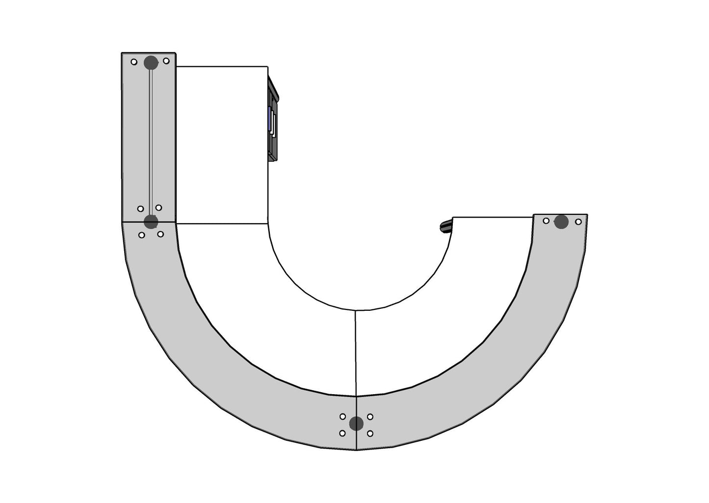 Curved Beam Round Reception PBR002