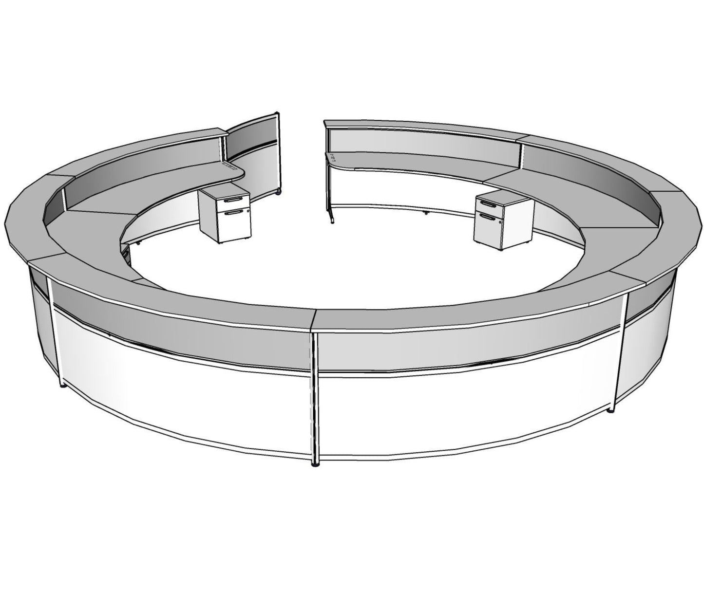 Large Multi Person Curved Circular Reception PBR006