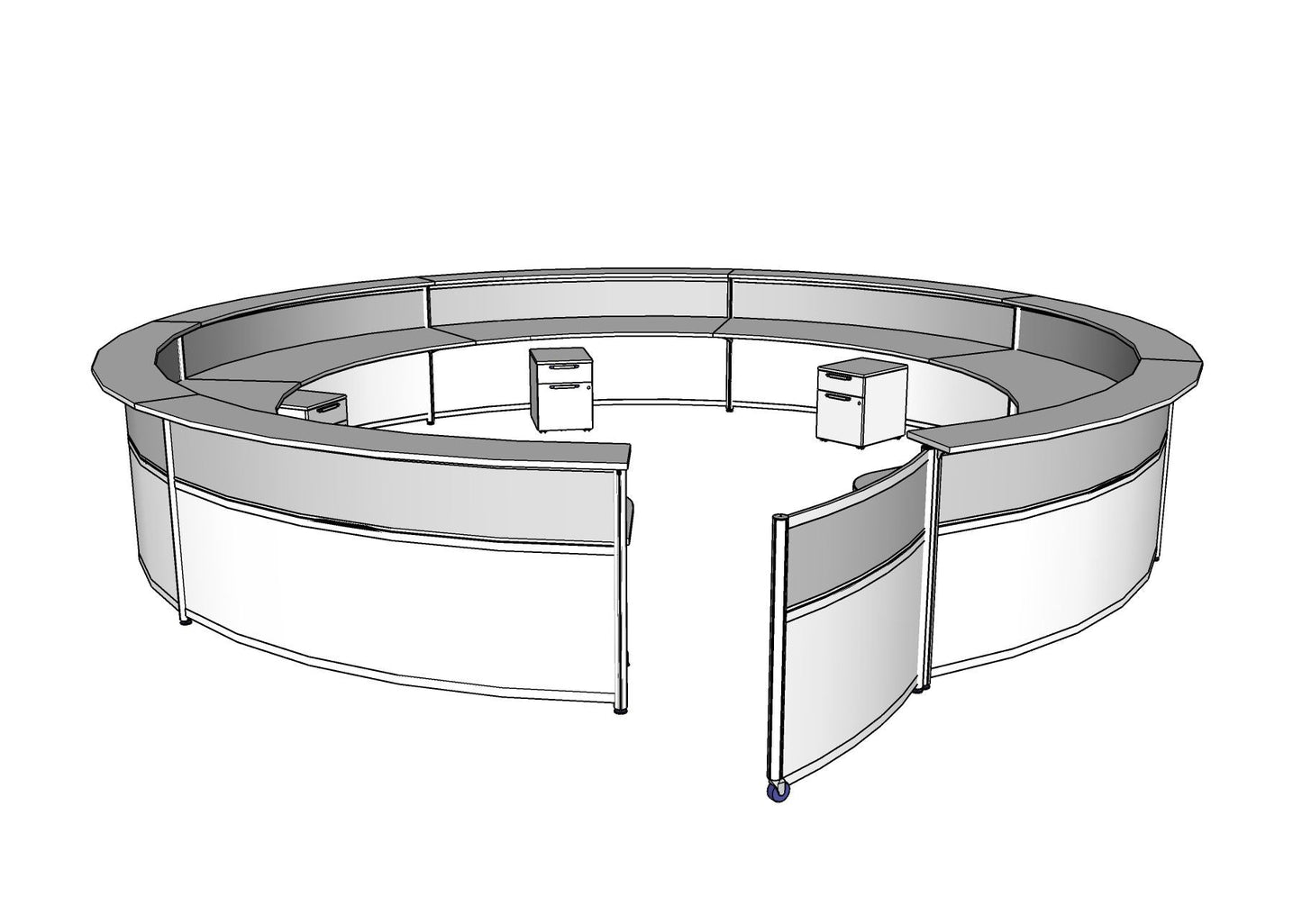 Large Multi Person Curved Circular Reception PBR006