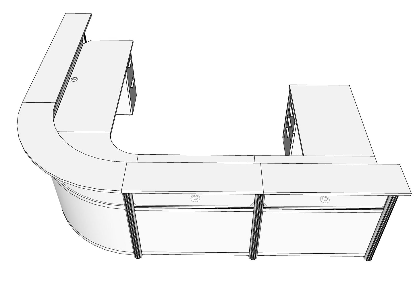 Curved Beam Corner Reception with Curved Front and Return PBR009