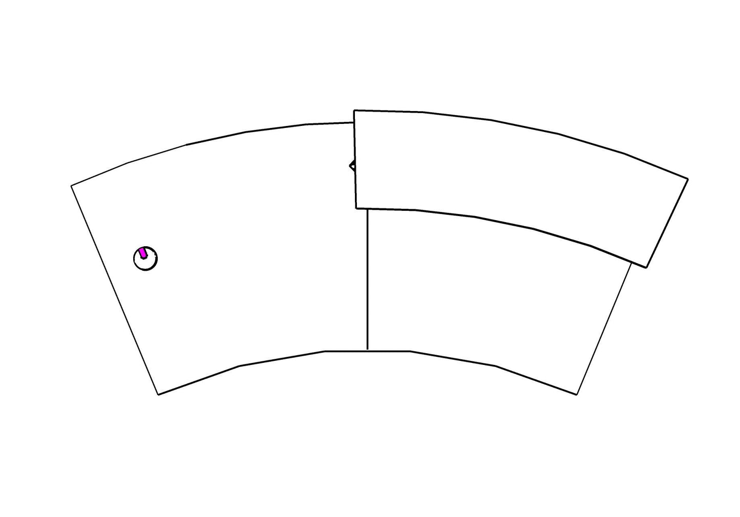 Small Curved Reception with Step Down - PBR012