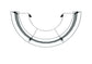 Curved Beam Round Reception with Glass Transaction Top PBR013