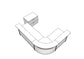 Curved Beam, Corner Reception with Front Curve PBR015