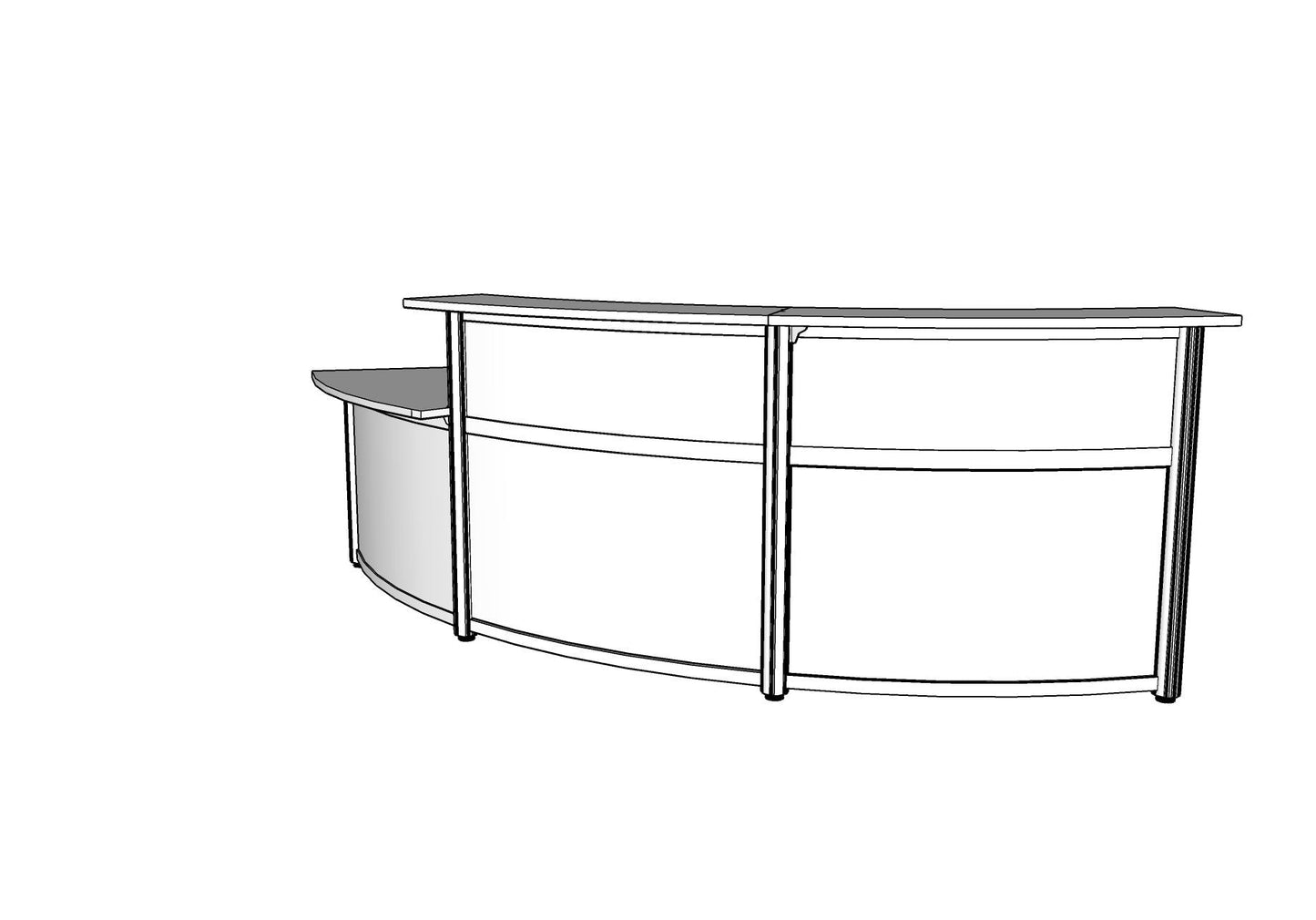 Curved Beam, Corner Reception with Front Curve PBR016