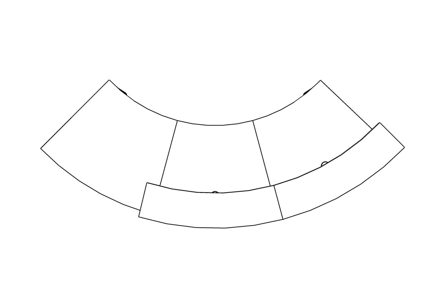 Curved Beam, Corner Reception with Front Curve PBR016