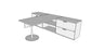 QIT005 - Qi Desk Suite - Disc Base with Lateral, Storage and Modesty