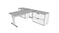 QIT006 - Qi Desk Suite - Height Adjustable Table with Lateral, Storage and Modesty